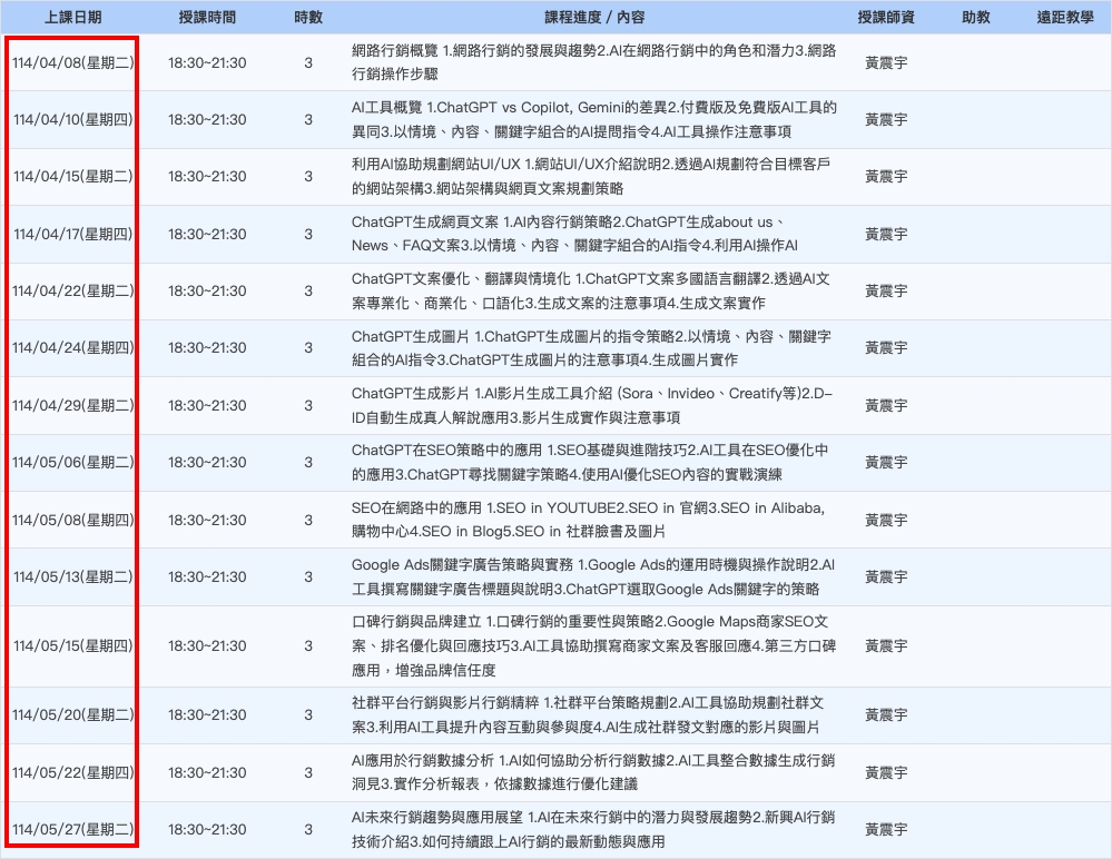 台北AI課程推薦